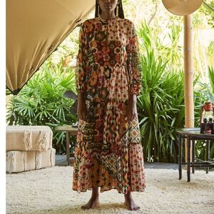 Carolina K Josey Maxi Dress in Mixed Bouquet Multi Small